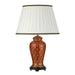 Table Lamp Ivory with Black and Gold trim Shade Terracotta LED E27 60W Bulb Loops
