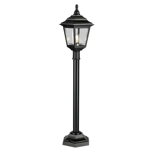 Outdoor IP44 1 Bulb Short Mini Lamp Post Pillar Black LED E27 100W d01579 Loops