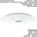 2 PACK Wall Flush Ceiling Light White Shade White Chrome Crystal Effect LED 36W Loops