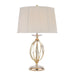 Table Lamp Ivory Shade Cut Glass Droplets Metal Base Polished Brass LED E27 60W Loops