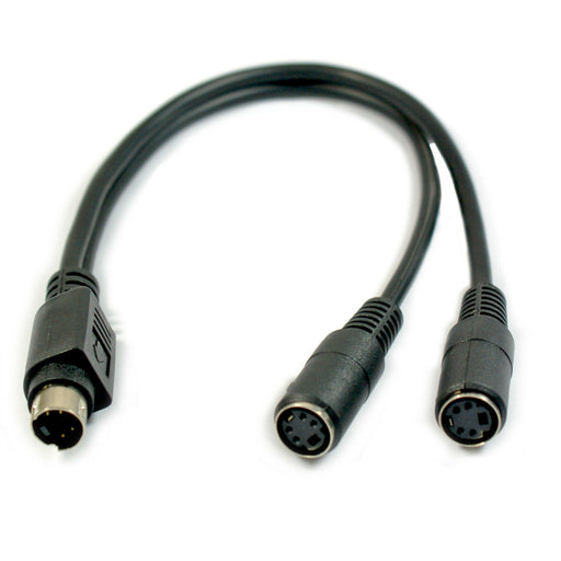 S Video 1 Male To 2 Female Y Splitter Cable Adapter Loops