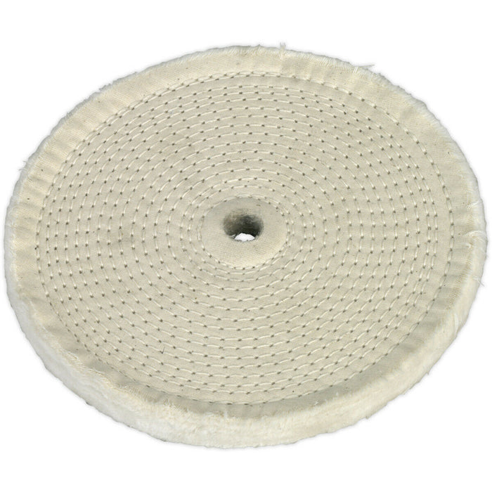 Cotton Buffing Wheel - 200 x 16mm - 16mm Bore - Bench Grinder Wheel - Fine Loops