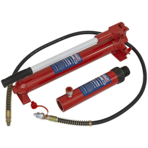 10 Tonne Push Ram with Hydraulic Pump & Hose Assembly - Automotive Body Repair Loops