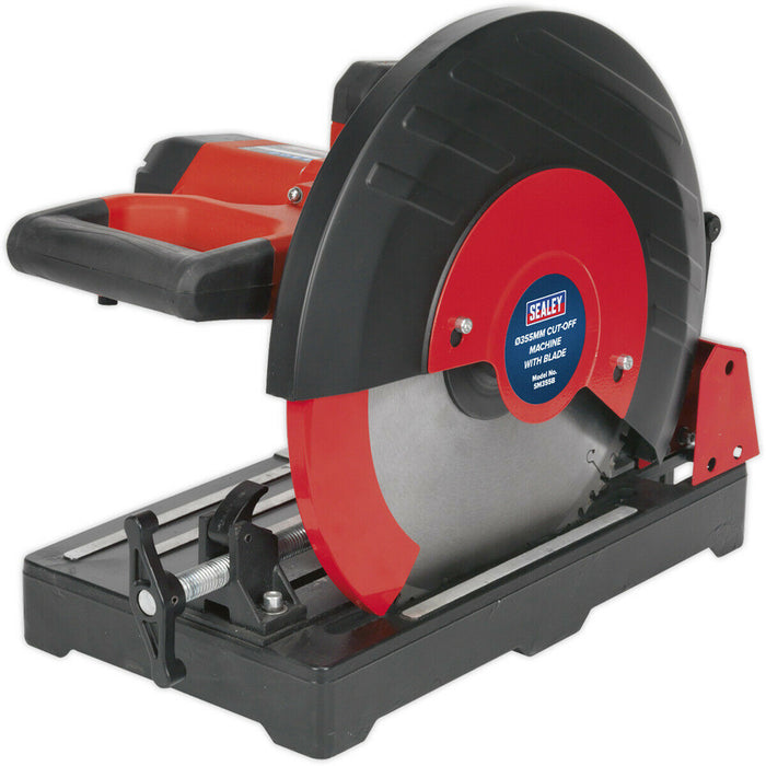 Cut-Off Saw Machine - 355mm TCT Blade - 2480W Motor - 1450 RPM - 230V Supply Loops