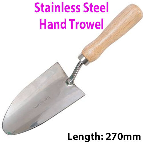 Stainless Steel Hand Trowel Spade Garden Allotment Tool Plant Digging Dig Loops