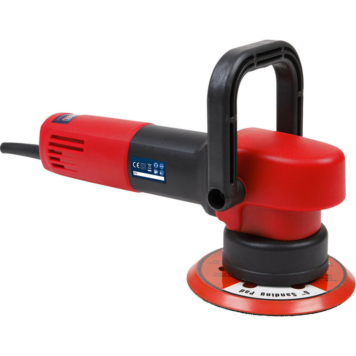 150mm Dual Action Variable Speed Random Orbital Sander 710W 230V Compact Corded Loops