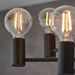 Semi Flush Ceiling Lamp Matt Black 6x Bulb Multi Light Industrial Urban Pendant Loops