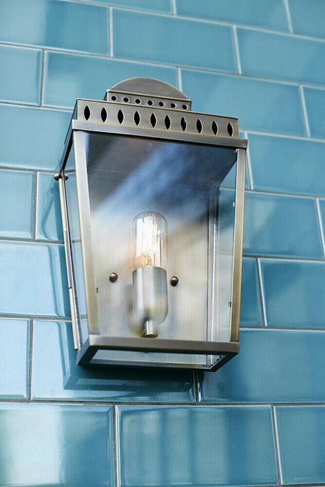 Outdoor IP44 Wall Light Highly Polished Nickel LED E27 100W d01943 Loops