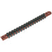 1/2" Square Drive Bit Holder - 17x Socket Capacity - Retaining Rail Bar Storage Loops