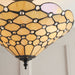 Tiffany Glass Semi Flush Ceiling Light Amber Geometric Inverted Shade i00161 Loops