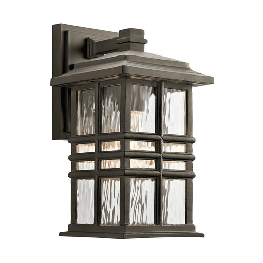 Outdoor IP44 1 Bulb Wall Light Lantern Olde Bronze LED E27 40W d01626 Loops