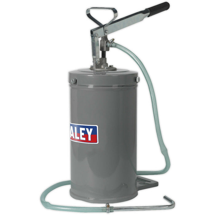 14 Litre Oil Dispensing Unit - 1.8m Delivery Hose - Angled Spout - Lever Pump Loops