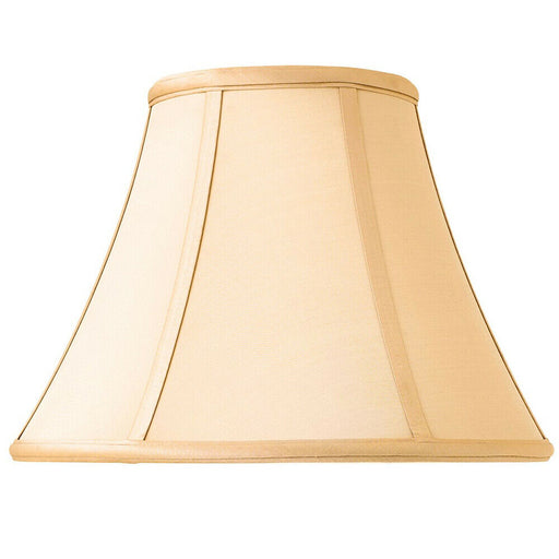 12" Inch Luxury Bowed Tapered Lamp Shade Traditional Honey Silk Fabric & White Loops