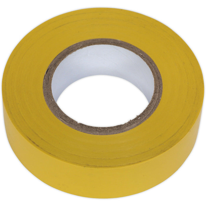 10x Yellow PVC Insulation Tape - 19mm x 20m Self Extinguishing Electrical Wire Loops