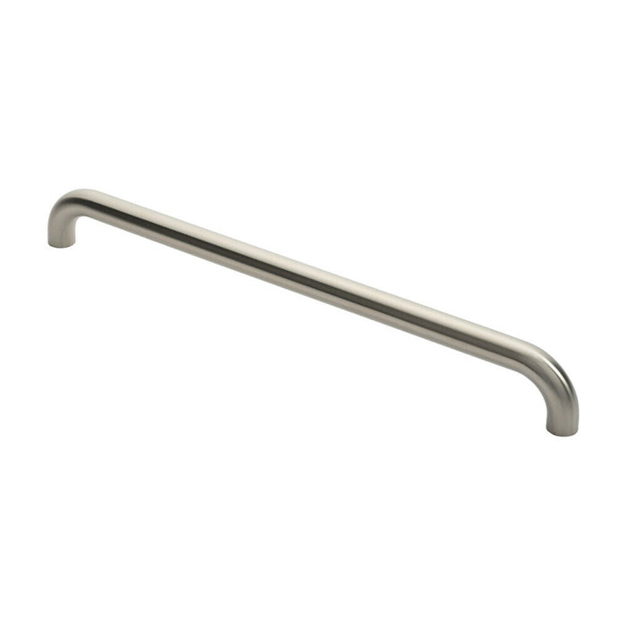 Round D Bar Pull Handle 630 x 30mm 600mm Fixing Centres Satin Steel Loops