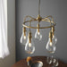 Ceiling Pendant Light - Antique Brass Plate & Clear Glass - 5 x 6W LED E14 Loops