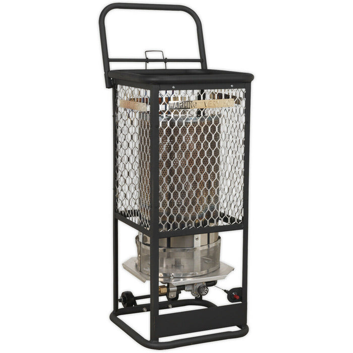 Industrial Propane Heater - 125000 Btu/Hr Space Warmer - Heavy Duty Frame Loops