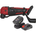 20V Cordless Oscillating Multi Tool Kit - 2 x Batteries & Charger - Canvas Bag Loops