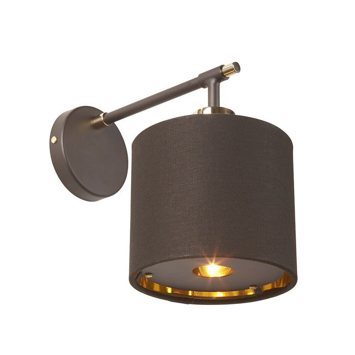 Wall Light Retro Style Brown Highly Polished Brass LED E27 40W Loops