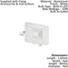 2 PACK IP65 Outdoor Wall Flood Light White Adjustable 10W LED Porch Lamp Loops