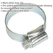 30 PACK Zinc Plated Hose Clip - 22 to 32mm Diameter - External Pressed Threads Loops