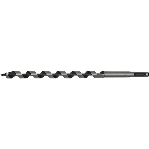 13 x 235mm SDS Plus Auger Wood Drill Bit - Fully Hardened - Smooth Drilling Loops
