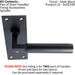 2x PAIR Round Bar Handle on Slim Lock Backplate 150 x 50mm Matt Black Finish Loops
