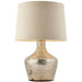 Modern Table Lamp Hammered Pearl Ombre & White Linen Shade Feature Bedside Light Loops
