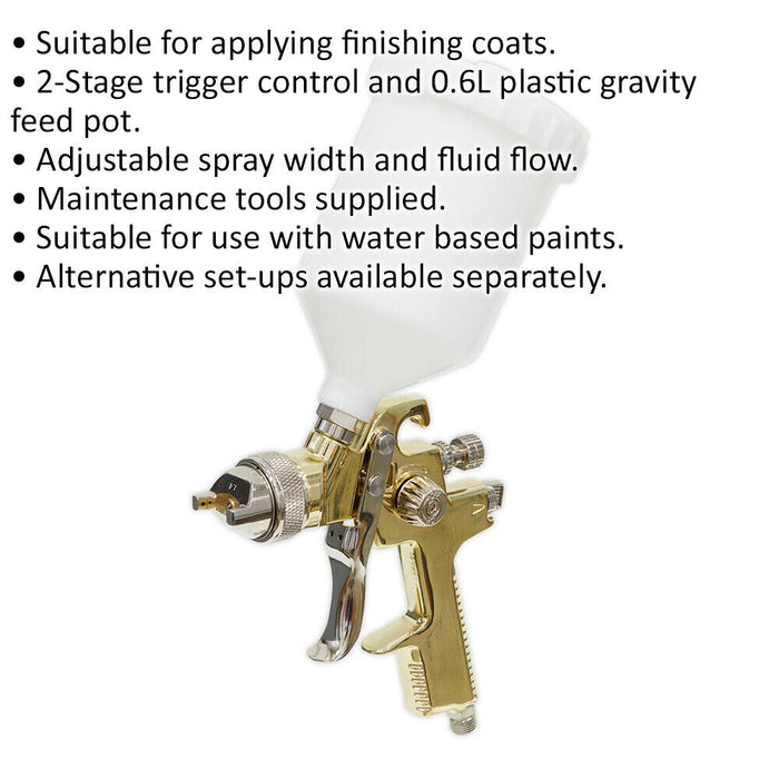 PREMIUM Gravity Fed Paint Spray Gun / Airbrush - 1.4mm Nozzle Car Bodywork Panel Loops