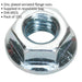Pack of 100 Zinc Plated Serrated Flange Nut - 1.25mm Pitch - M8 - DIN 6923 Loops