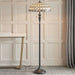 1.5m Tiffany Twin Floor Lamp Dark Bronze & Retro Stained Glass Shade i00025 Loops