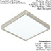 2 PACK Ceiling Light Satin Nickel 285mm Square Surface Mounted 20W LED 4000K Loops