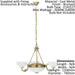 Pendant Light Colour Bronzed Shade White Satin Glass Bulb E14 E27 3x40W 2x60W Loops