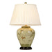 Table Lamp Chinese Porcelain Cream Shade Aged Brass LED E27 60W Loops