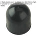 50mm Black Plastic Tow Ball Cover - Universal - Protective PVC Cover Cap Loops