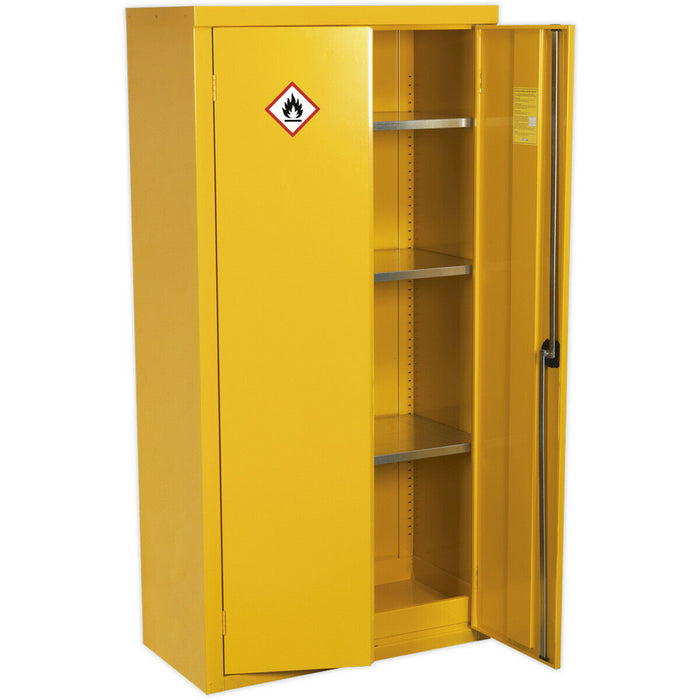 Hazardous Substance Cabinet - 900 x 460 x 1800mm - Two Door - 2-Point Key Lock Loops