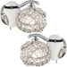 2 PACK Dimming LED Wall Light Pretty Twist Crystal Knott & Chrome Lamp Fitting Loops