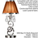 Esher Luxury Small Table Lamp Nickel Crystal Brown Shade Traditional Bulb Holder Loops