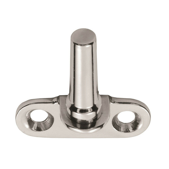 Flush Fitting Cranked Window Casement Pin 25mm Fixing Centres Polished Chrome Loops