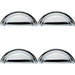 4x Cabinet Cup Pull Handle 94 x 41.5mm 76mm Fixing Centres Polished Chrome Loops