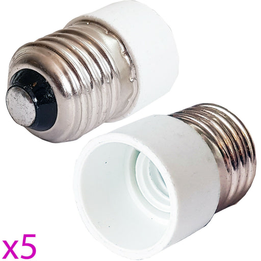 5x Light Bulb Adapter E27 Edison to E14 Screw Type Mini SES Adapter Fitting 60W Loops