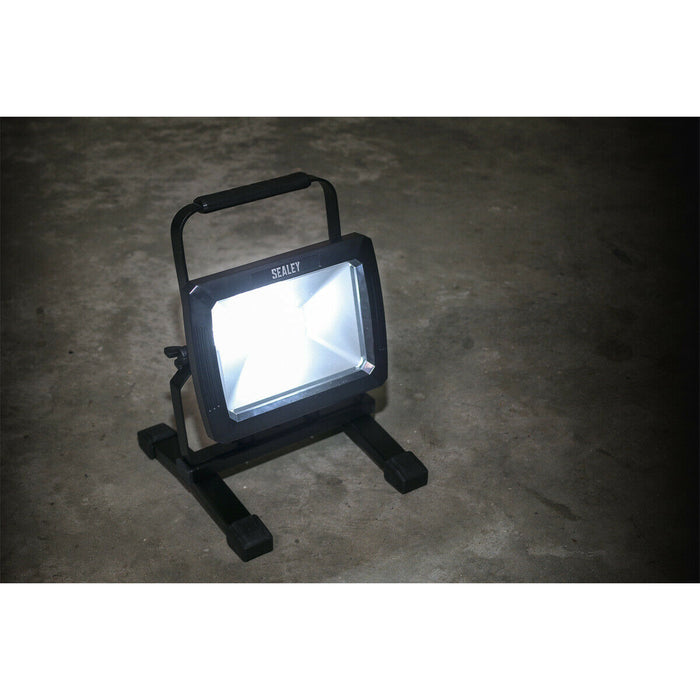 Rechargeable Portable Floodlight - 20W SMD LED - Aluminium Housing - 1400 Lumen Loops