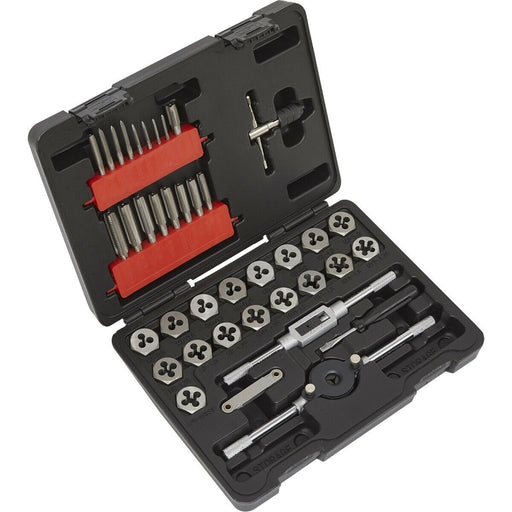 39pc Metric Tap & Hex Die Set - M3 to M12 - Manual Bar & Socket Threading Tool Loops
