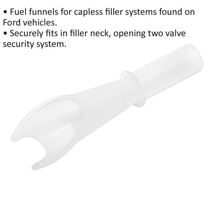 Emergency Fuel Funnel - Capless Filler System Tunnel - 2 Valve - For Ford Diesel Loops