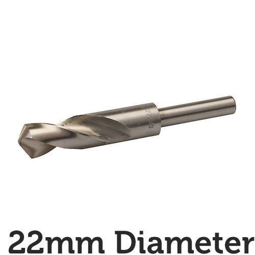 PRO 22mm Blacksmiths Drill Bit 12.5mm Shank Metal Milling Sheet Steel Aluminium Loops