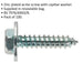 100 PACK M8 x 3/4 Inch Acme Screw with Captive Washer - Zinc Plated Fixings Loops