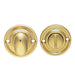 Reeded Design Thumbturn Lock And Release Handle 42mm Dia Polished Brass Loops