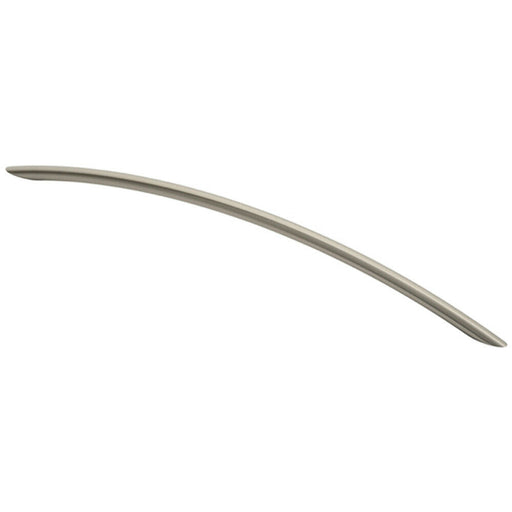 Curved Bow Cabinet Pull Handle 372 x 10mm 320mm Fixing Centres Satin Nickel Loops