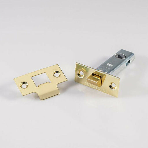 76mm Tubular Mortice Door Latch Plates & Fixings Included Electro Brassed Loops