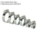 30 Pc Zinc Plated Hose Clip Assortment - 8mm to 29mm - External Pressed Threads Loops